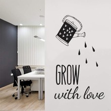 Grow With Love wall Sticker Vinyl Art Removable Poster Mural  Nursery Kids Room Sweet Bedroom Home Decor Home Decoration LX99 2024 - buy cheap