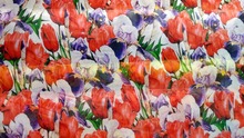 Telas Novas Flores impressão Francês Lace Chiffon Tecido Para Costura Material Tecido Para Vestuário Têxtil Tule Vestido 100% Tecido De Seda 2024 - compre barato