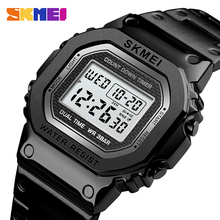 SKMEI мужские часы, водонепроницаемые цифровые часы с обратным отсчетом, спортивные наручные часы с будильником 2024 - купить недорого