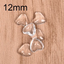 50 pcs/lot 12mm Transparent Glass Cabochons Clear Heart & Flat Back Thickness 4.3mm for DIY Jewelry Making Handmade Accessories 2024 - buy cheap