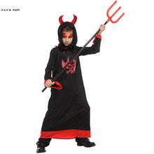 Boys Halloween Hell Devil Demon Costumes Children Kids Fiend Azrael Death Cosplay Carnival Purim Easter Masquerade Party dress 2024 - buy cheap