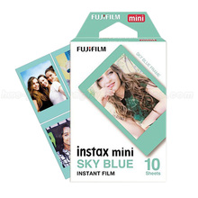 Fujifilm-filme instantâneo para câmera instax mini 9, 10 peças, azul, fundo fundo fundo, câmera de foto instantânea 2024 - compre barato