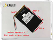 3.7V 8000mAH 7067112 Polymer lithium ion battery / Li-ion battery for POWER BANK;tablet pc, 2024 - buy cheap