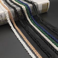 5Yards Green Black Beading Pearl Trims Beaded Ribbon For Sewing Clothing Collar Headdress Accessories Black Mesh Lace Decoration 2024 - buy cheap