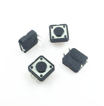 200Pcs 12 x 12mm x 4.3mm 12*12*4.3H Panel PCB Momentary Tactile Tact Push Button Switch DIP 2024 - buy cheap