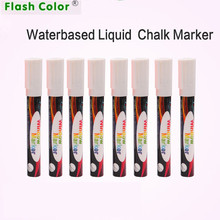 Flashcolor-bolígrafos marcadores para pizarra borrables, rotuladores de colores, blanco, líquido, 8 Uds. 2024 - compra barato