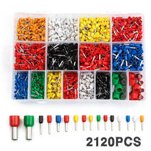 2120 PCS Mixed-size Electric Wire Crimp Connectors Ferrules Kit Insulated Cord Pin End Terminals Assorted set For 22-5 AWG 2024 - buy cheap