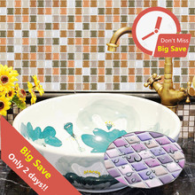 Bathroom 3D Mosaic Tile Stickers Waterproof Dormitory Home Decoration Decal Kitchen Self-Adhesive Tile Sticker Wall Paper Brick 2024 - buy cheap