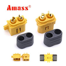 1 Pair Amass Fixed XT60-L Plug Connector With Sheath Housing Male & Female 20%Off 2024 - buy cheap