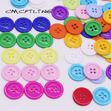 CMCYILING 20mm resina mixta Botones para álbum de recortes manualidades de costura Botones decorativos para la ropa de los niños Botones 4 agujeros 200 Uds 2024 - compra barato