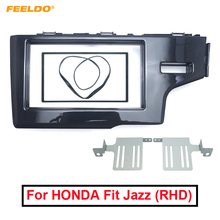 FEELDO Car 2Din Stereo Radio Dash Panel Fascia Frame For HONDA Fit Jazz (RHD) 2013+ DVD/CD Frame Installation Trim Kit #MX4945 2024 - buy cheap