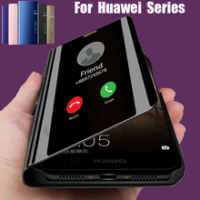 Роскошный зеркальный Чехол-книжка 9X для Huawei P30 Pro P20 Lite Mate 20 P10 P Smart 2019 Honor 10, чехол-подставка, корпус 10i y9 2019 2024 - купить недорого