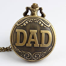 The Greatest Dad Quartz Pocket Watch With Flip Fob Chain Father Birthday Gifts Relogio Masculino reloj de bolsillo para padre 2024 - buy cheap