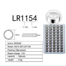 GTF-Batería de botón alcalina para reloj de juguete, pila de 1,5 V, 20 piezas, LR44, 357A, A76, 303, AG13, SR44SW, SP76, L1154, RW82, RW42, 1,5 V 2024 - compra barato