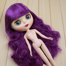Free shipping cost Nude blyth Doll,purple  hair ksm 044  Factory doll ,Suitable For DIY Change BJD Toy For Girls 2024 - buy cheap