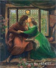 Pintura en lienzo de alta calidad pintada a mano, Pintura Artística de Dante, Sherlock, Rossetti 2024 - compra barato