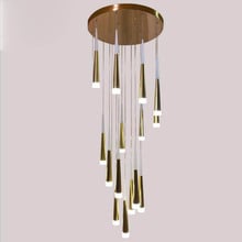 Hotel lobby living room bar villa modern minimalist Nordic lighting restaurant meteor shower LED chandelier led lighting fixture 2024 - buy cheap