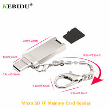 Leitor de cartão de memória usb tipo c, portátil, super velocidade, micro sd/tf, leitor de cartão de memória com chaveiro 2024 - compre barato