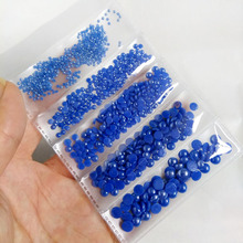 Blue color Ceramic Beads Mix size 2-6mm DIY Craft Flatback Rhinestones For DIY 3D Nail Art Decoration free Shipping 2024 - buy cheap