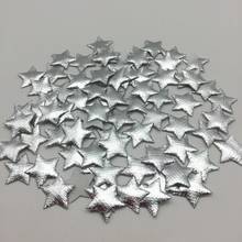 100pc 18mm Silver Scrapbook Fabric Christmas/Wedding Star Applique Embellishments Crafts Xmas Tree Patch Confetti For Cardmaking 2024 - buy cheap