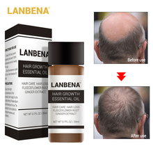 LANBENA Hair Growth Essential Oil Hair Oil Fast Powerful Fleeceflower Ginger Ginseng Root Extract Damaged Hair Repair Hair Care 2024 - buy cheap