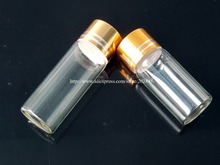 10Pcs Golden Aluminum Screw Cap Glass Bottles Transparent Clear Glass Bottles Creative Decorative Vials  Diameter 22mm Jars 2024 - buy cheap