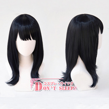 SSSS.GRIDMAN Takarada Rikka 55cm Long Ink Blue Black Heat Resistant Hair Cosplay Costume Wig + Free Wig Cap 2024 - buy cheap