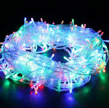 50M 400Led Fairy string light Wedding Christmas Garland Xmas tree DIY decor EU 220V WHITE/BLUE/MULTICOLOR/Warm white optional 2024 - buy cheap