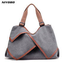 NIYOBO Vintage Canvas Women Messenger Bags Female HandBags Crossbody Bag Casual High Capacity Lady Shoulder Bags Bolsa Feminina 2024 - buy cheap