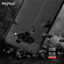 Capa wolfrula para celular lg v40 capa à prova de choque couro tpu capa traseira para lg v40 silicone fundas coque 2024 - compre barato