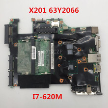 Free shipping  For X201 X201I Laptop motherboard 63Y2066 08270-2 48.4CV13.021 With I7-620M CPU QM57 DDR3 working well 2024 - buy cheap