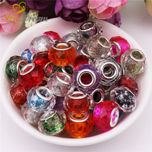 10Pcs New Hot Cut Faceted Powder Glitter Glass Crystal Spacer Murano Beads Charms Fit Pandora Bracelet For DIY Jewelry Making 2024 - buy cheap