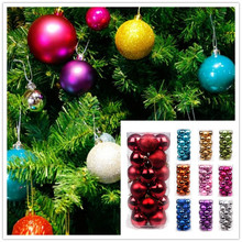 24pcs Christmas Tress Decorations Ball 3cm Plastic Hanging Ornament Gift Present Box christmas Decoration Supplies 6ZHH181b 2024 - buy cheap