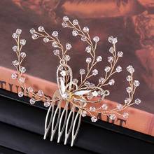 Handmade Crystal Beads Noiva Hair Combs Hair Jewelry Women Headband Headpieces Wedding Bridal Hair Clips Tiaras Accessories JL 2024 - buy cheap