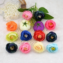 100pcs/lot 4cm Rose Artificial Silk Flower Heads Small Tea Bud For Wedding Decoration Flowers Headmade Scrapbooking Accessories 2024 - buy cheap