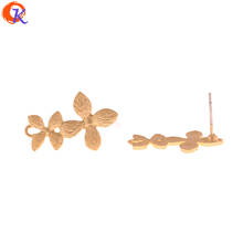 Cordial Design 50Pcs 15*23MM Jewelry Making/Earring Stud/Matte Gold/Flower Shape/Hand Made/Earring Accessories/Earring Findings 2024 - buy cheap