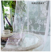 White Lace Tulle Curtains For Living Room European Voile Sheer Curtains For Window Bedroom Lace Curtains Fabrics Drapes CT1018 2024 - buy cheap