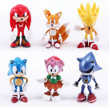 6 шт./компл. 7 см Sonic Boom Редкие Dr Eggman Shadow экшн-фигурки, игрушка из ПВХ Sonic Shadow Tail, персонажи, фигурка, игрушка 2024 - купить недорого