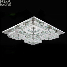 Modern Led Crystal Ceiling chandelier For Living Room luminaria teto cristal led Lamps For Home Decoration square lustre lamps 2024 - buy cheap