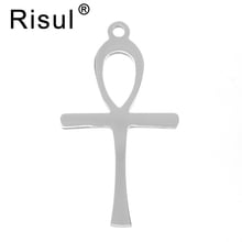 Risul ankh cross crux ansata Pendants Egyptian Cross symbol of life both sides mirror polish Stainless steel cross charm 10pcs 2024 - buy cheap