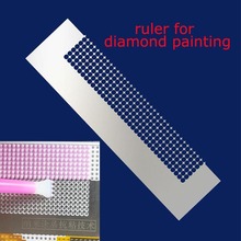 Herramienta de pintura de diamantes 5D, accesorios de pintura, regla de dibujo de diamantes, herramientas de taladro de punto, regla de malla de acero inoxidable 2024 - compra barato