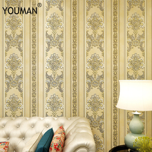 Classic European Style Diamond Damask Wallpaper Roll for Wall 3D Non-woven Wall Paper Living Room Bedroom Background Home Decor 2024 - buy cheap