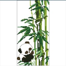 Pacote de bordado venda quente melhor qualidade kits ponto cruz panda comer bambu frete grátis 2024 - compre barato