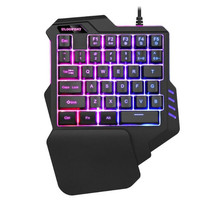Top quality Professional Game Wired One-handed keyboard For PUGB Mobile Small 35 Keys Keypad with 7colors LED Backlight Dropship 2024 - buy cheap