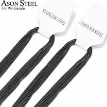 AONSTEEL 10pcs/lots 316L Stainless Steel Chain Necklace Black Color Necklaces For Pendants With Lobster Clasps Jewelry 2024 - buy cheap
