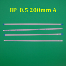 Cabo flexível ffc fpc, 2 peças, plano, 0.5mm, passo 8 pinos, 8 pinos, comprimento frontal, 200mm de largura, 4.5mm 2024 - compre barato