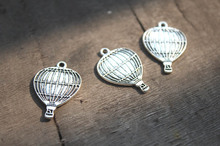 15pcs--Hot Air Balloon Charms Antique Tibetan silver Hot Air Balloon pendants/charms 17x25mm 2024 - buy cheap