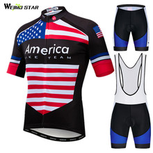Weimostar 2021 Summer USA Cycling Jersey Set Men Mountain Bike Clothing Ropa Ciclismo Pro Team Bicycle Clothes Road Cycling Wear 2024 - buy cheap