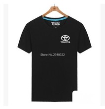 Летняя Однотонная футболка с коротким рукавом для toyota, мужская и женская 4S, хлопковая футболка с коротким рукавом 2024 - купить недорого