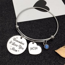 Pulseira de berloques eu te amo, mamãe e filha, 2.5 polegadas, presente de aniversário para o dia das mães 2024 - compre barato